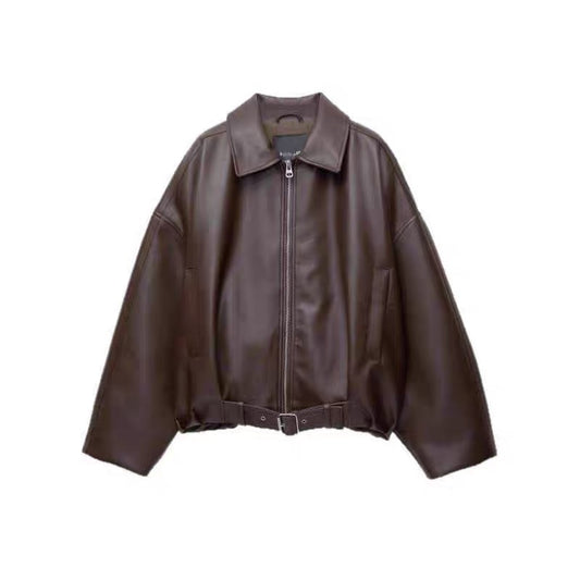 Viral Leather Jacket Bear